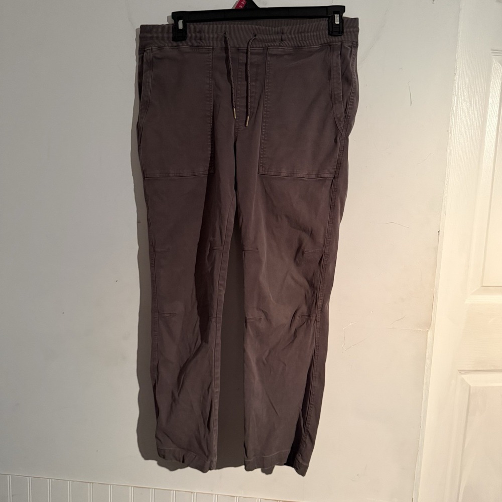 Faherty Dune Utility Pants Men's Medium Brown Cotton Travel Lounge Drawstring